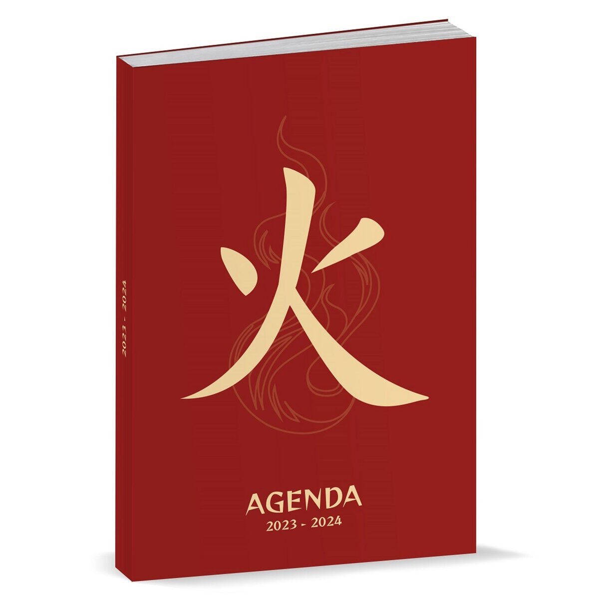 POUCE Agenda scolaire journalier 11,9x16,3cm Lycéen signe chinois rouge 2023-2024