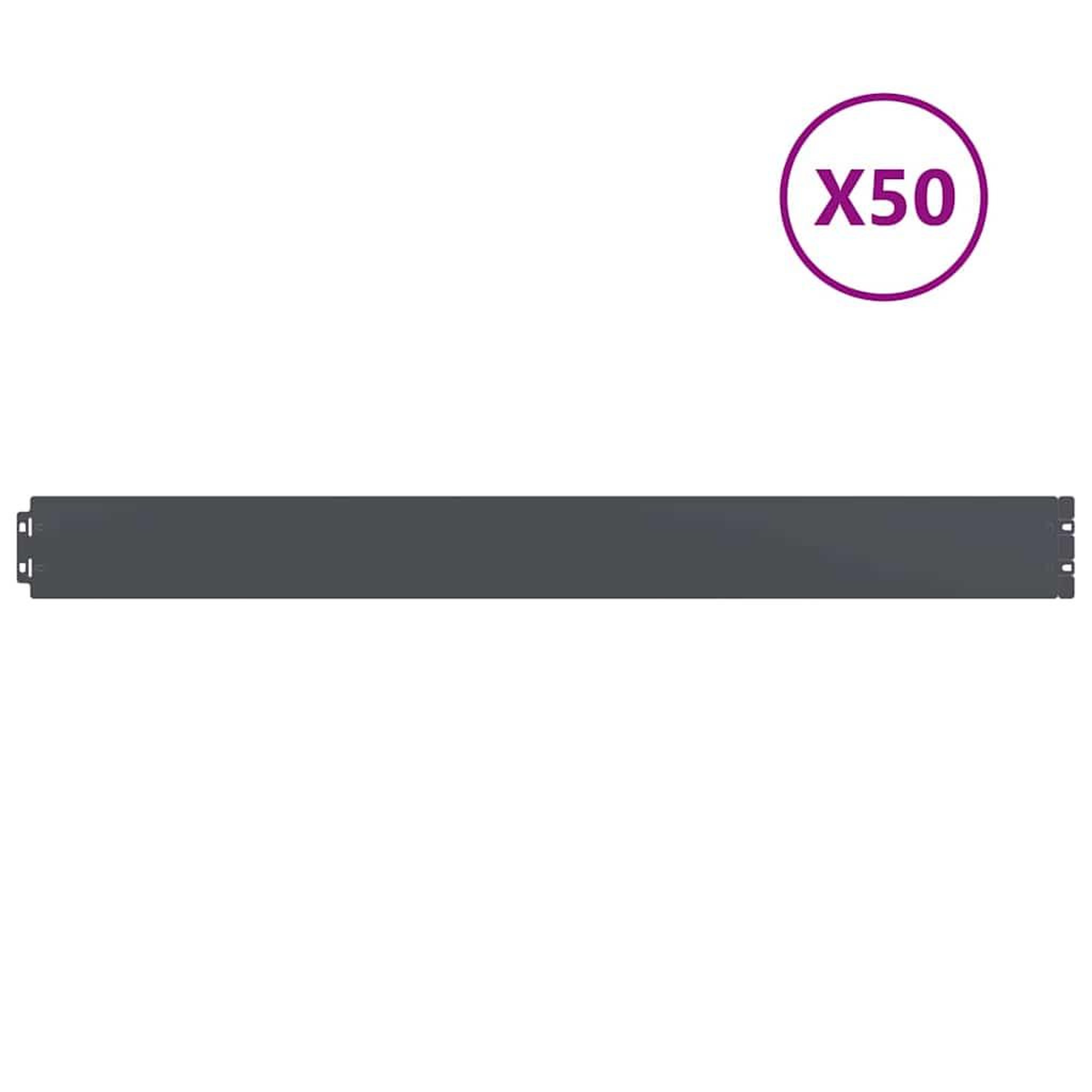 Voir la diapositive 2 : VIDAXL Bordures pelouse 50pcs anthracite 10x103cm acier lamine a froid
