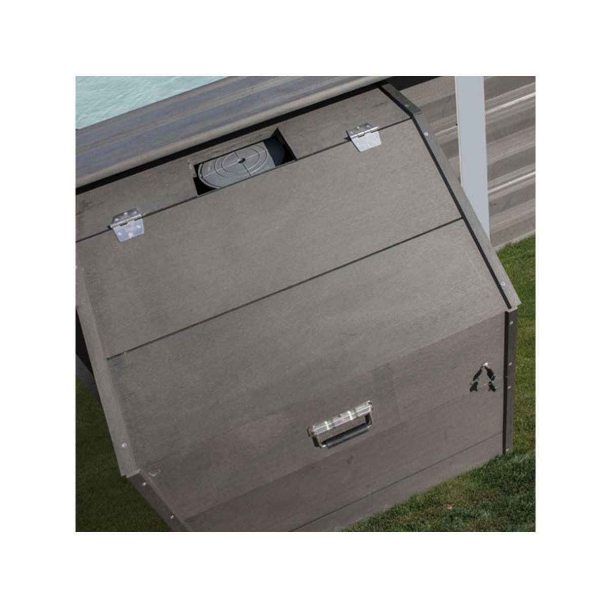 GRE Coffre de filtration composite pour piscine hauteur 0,96cm