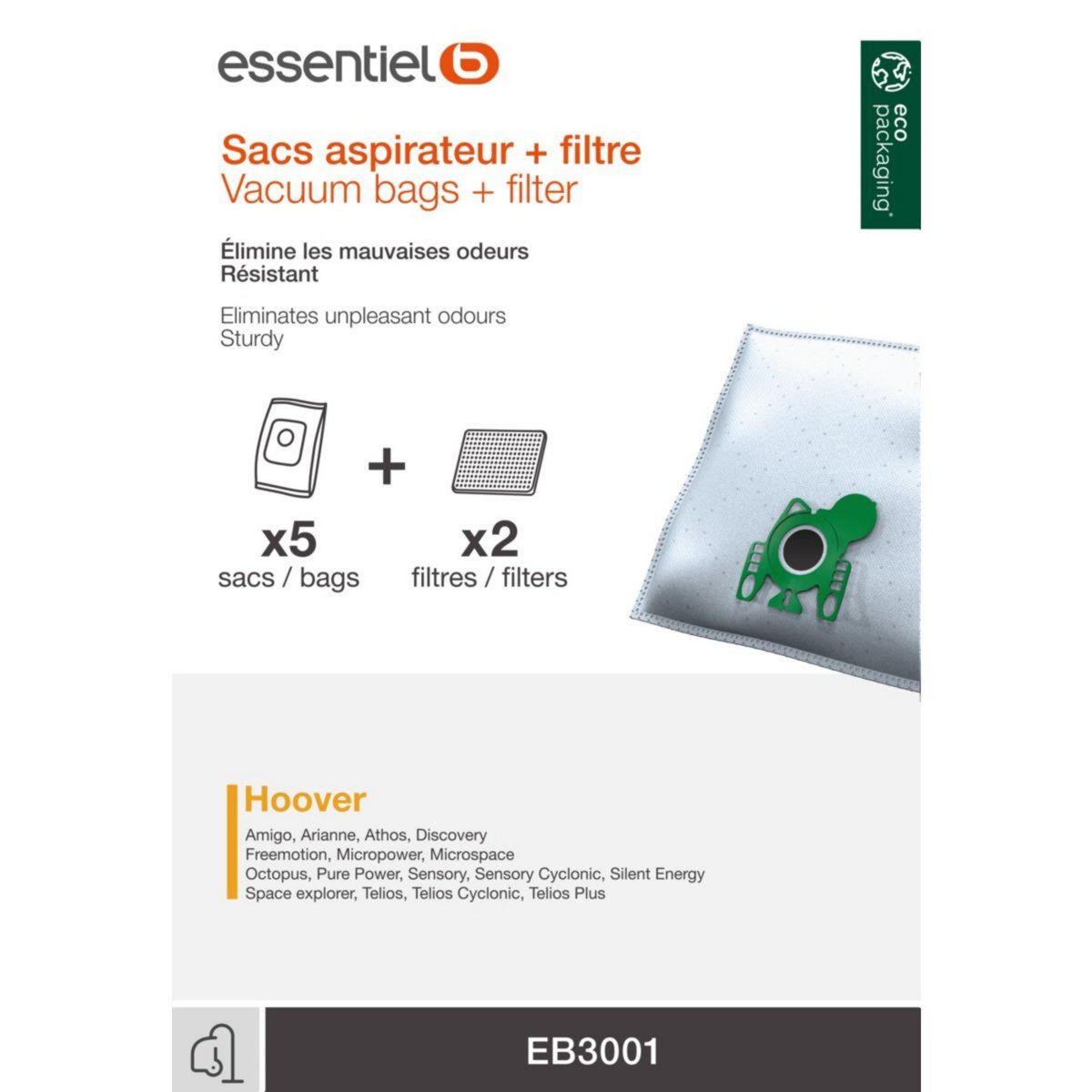 ESSENTIEL B Sac aspirateur EB3001