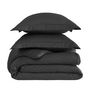 Voir la diapositive 4 : Sensei Maison Housse de couette rayée réversible satin de coton VERSALUXE