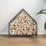 Voir la diapositive 3 : VIDAXL Portant de bois chauffage noir 60x25x60 cm