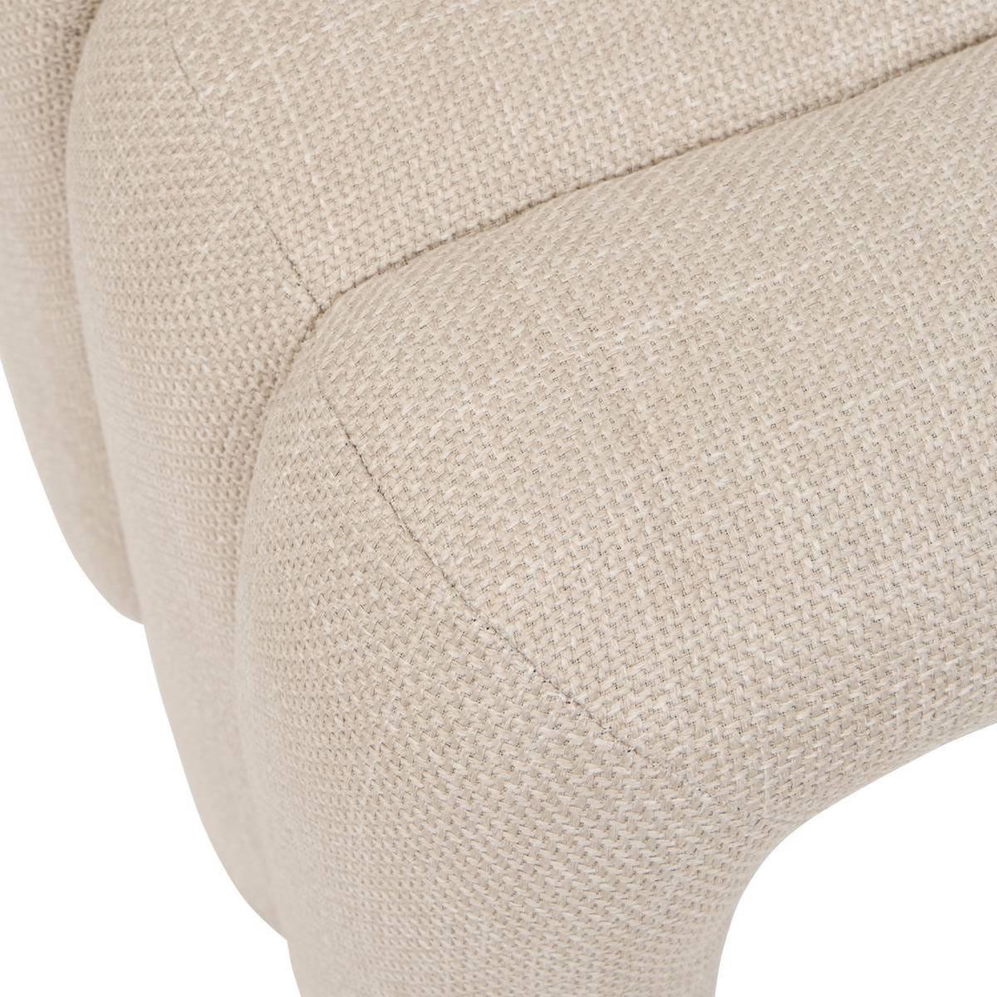 Voir la diapositive 2 : ATMOSPHERA Pouf 3 arches en tissu  sisco  44cm beige