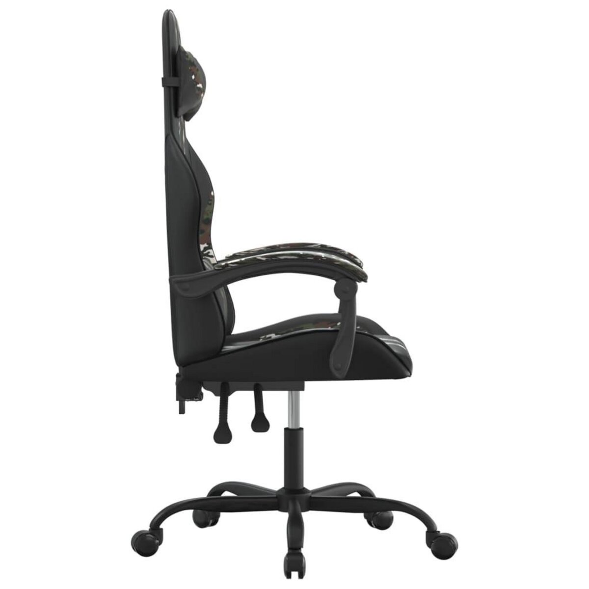 VIDAXL Chaise de jeu pivotante Noir et camouflage Similicuir