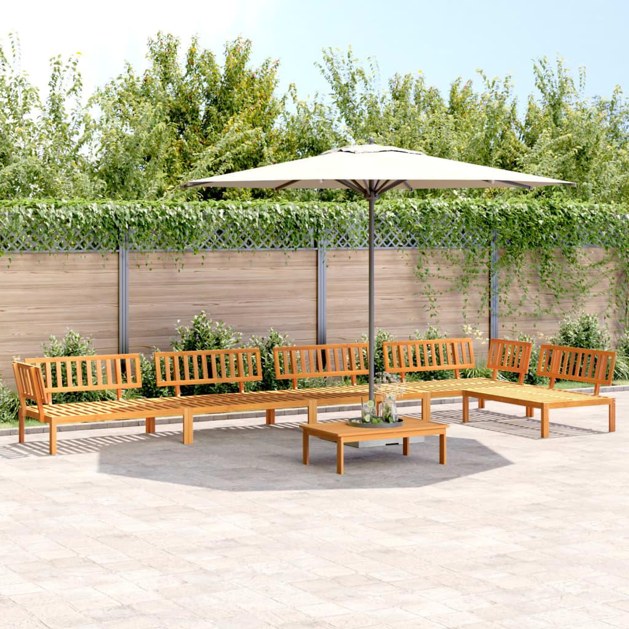 VIDAXL Salon palette de jardin 6 pcs bois d'acacia massif