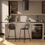 Voir la diapositive 6 : Rendez vous déco Lot de 2 chaises pour îlot central 65 cm en cuir synthétique gris-Henrik