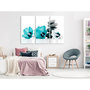 Voir la diapositive 2 : Paris Prix Tableau Imprimé 3 Panneaux  Calm Mallow Turquoise