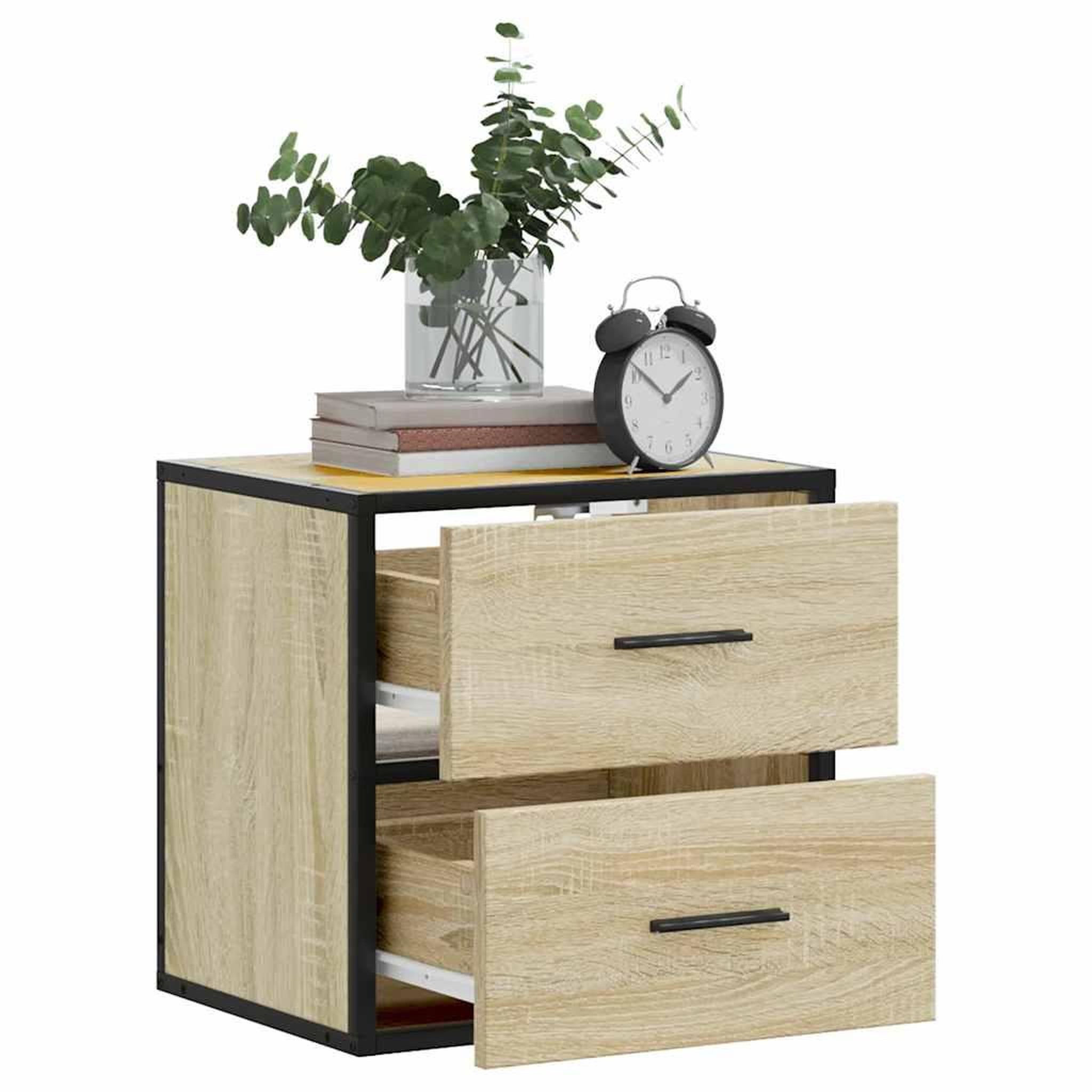 Voir la diapositive 4 : VIDAXL Table de chevet murale chene sonoma 40x31x39,5 cm