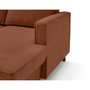 Voir la diapositive 5 : LISA DESIGN Jake - canapé panoramique d'angle gauche 7 places convertible avec coffre en tissu velours relief