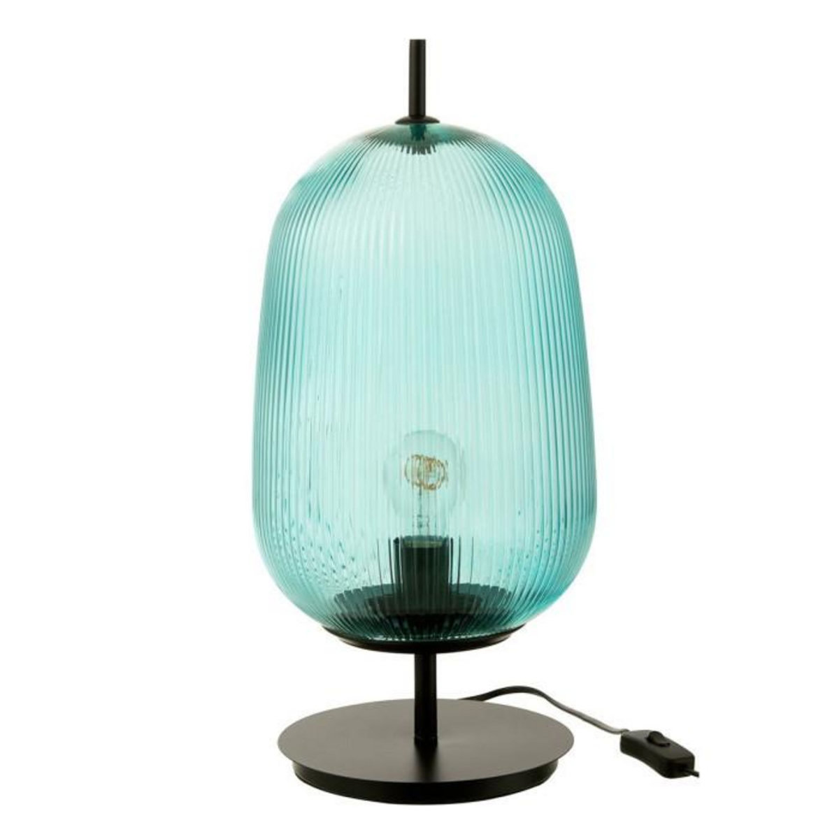 Paris Prix Lampe à Poser en Verre  Oasis II  45cm Bleu