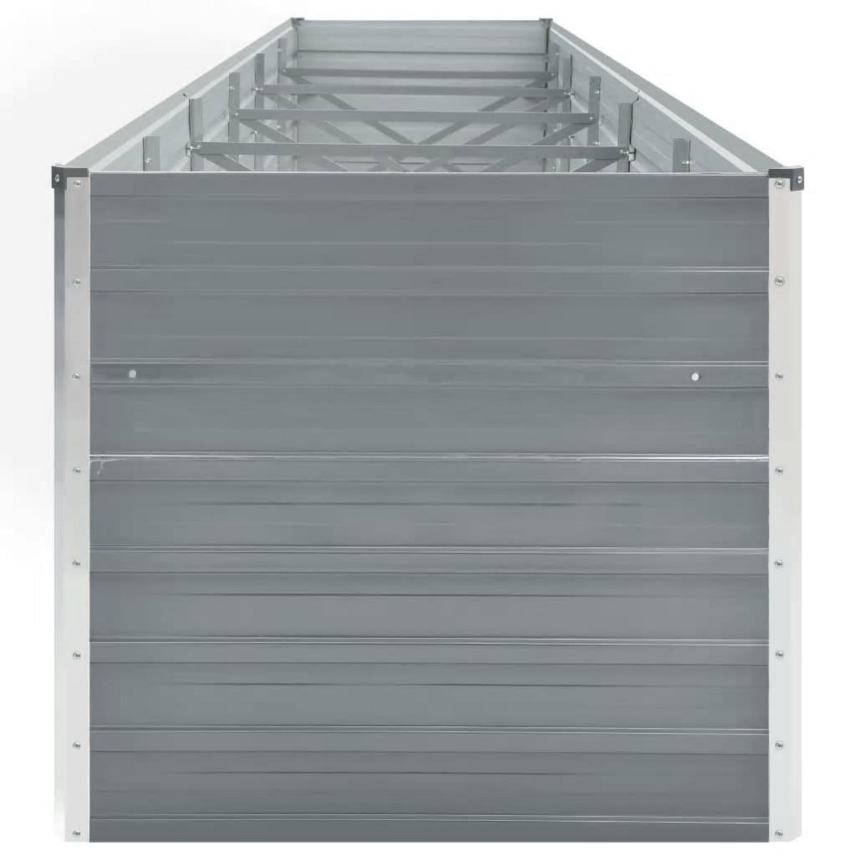 VIDAXL Lit sureleve de jardin Acier galvanise 480x80x77 cm Gris