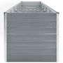 Voir la diapositive 4 : VIDAXL Lit sureleve de jardin Acier galvanise 480x80x77 cm Gris
