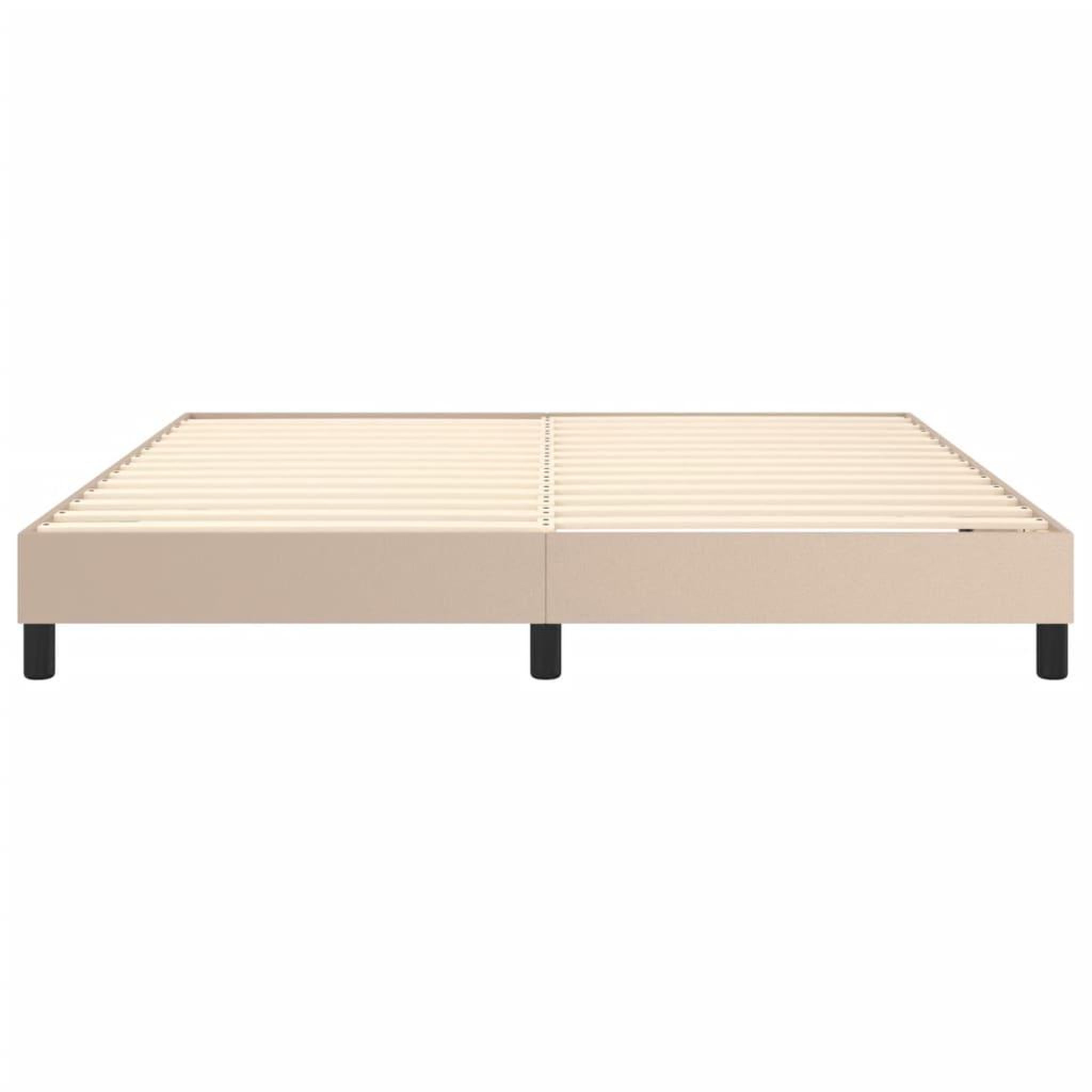 Voir la diapositive 5 : VIDAXL Cadre de lit sans matelas cappuccino 160x200 cm similicuir