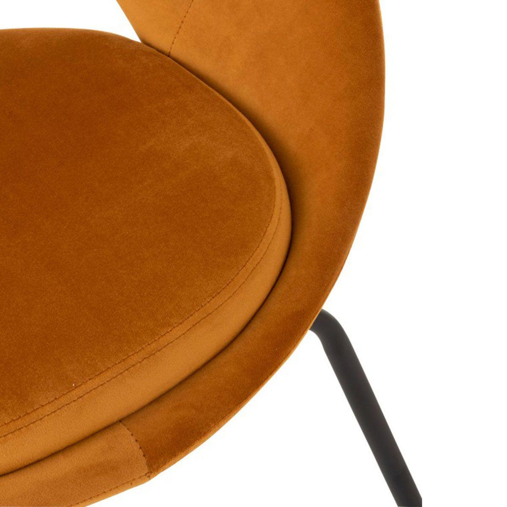 Voir la diapositive 6 : J-LINE Fauteuil Design  Trouma  78cm Ocre