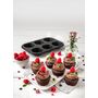 Voir la diapositive 2 : ZENKER Moule à muffins 6 empreintes 28 x 19 cm Zenker Perfect Black +