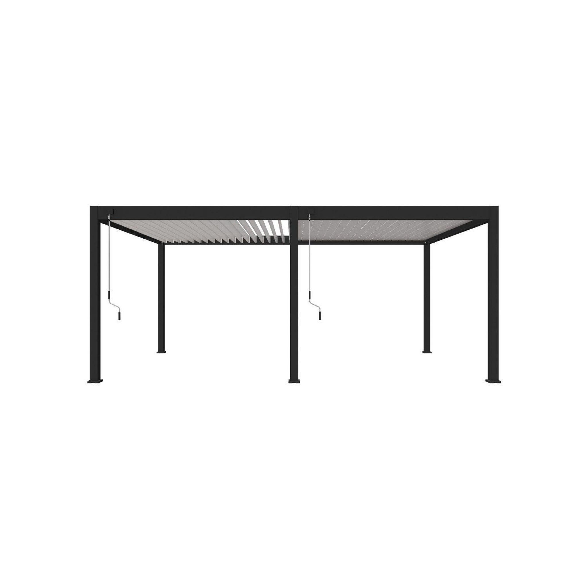 Voir la diapositive 3 : Pergola Bioclimatique autoportée 4x6 m - Anthracite/blanc -  VS OmBREA®