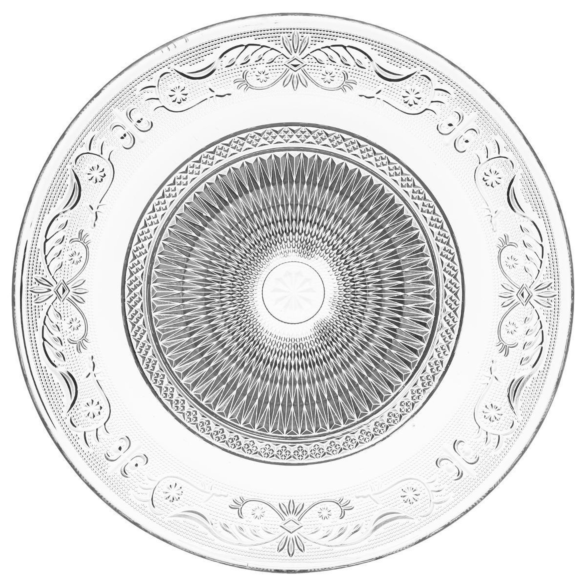 SECRET DE GOURMET Lot de 6 assiettes plates  renaissance  29cm transparent