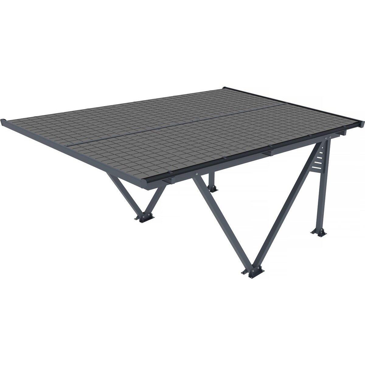 Habitat et Jardin Carport solaire avec panneaux photovoltaïques - 366 x 556 x 366 cm - Gris - 4,1 kW