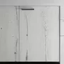 KASALINEA Buffet contemporain couleur chêne blanchi ROMANE 2-L 160 x P 43 x H 83 cm- Gris