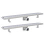 Voir la diapositive 2 : VIDAXL Drain de douche lineaire 2 pcs Vague 730x140mm Acier inoxydable