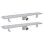 Voir la diapositive 2 : VIDAXL Drain de douche lineaire 2 pcs Vague 730x140mm Acier inoxydable