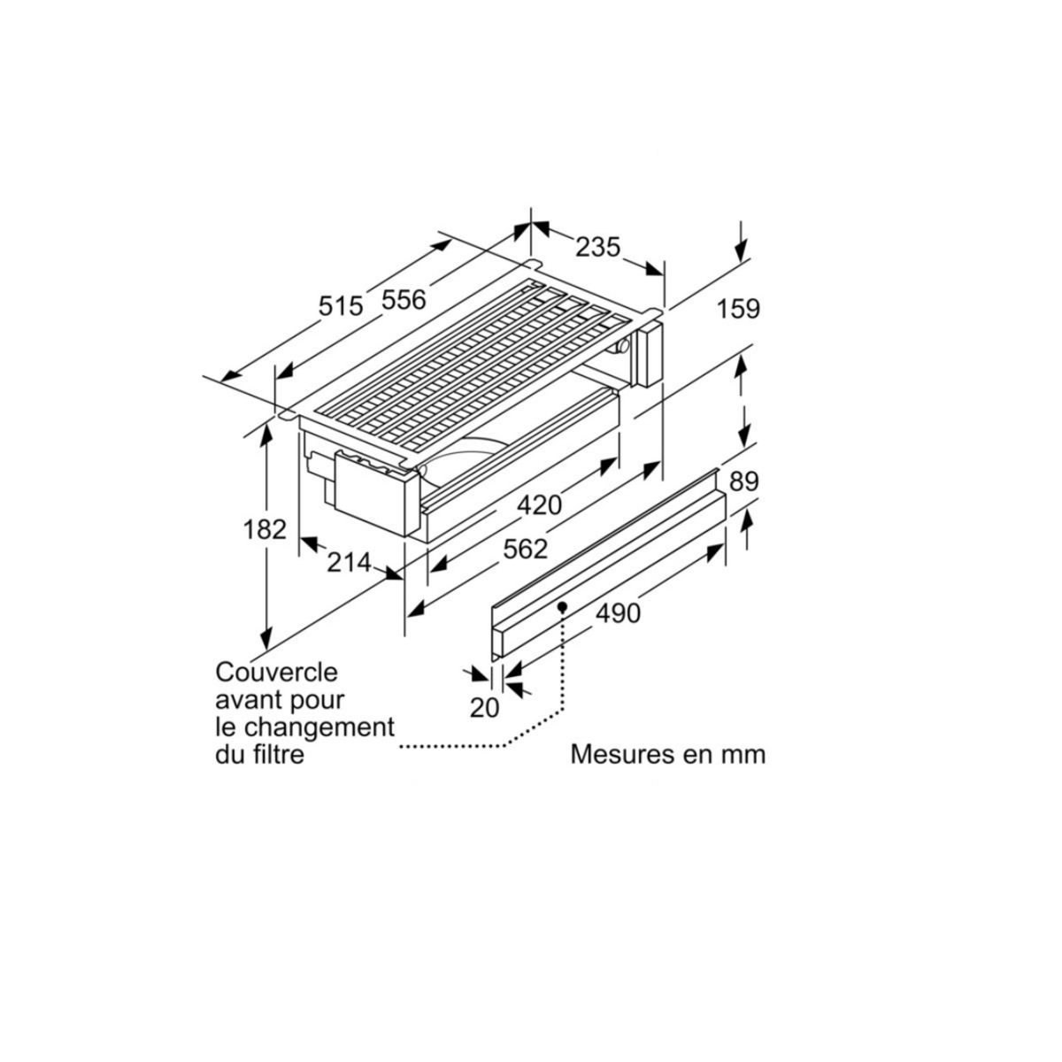 BOSCH Module de recyclage pour hotte - DWZ1IX1C6
