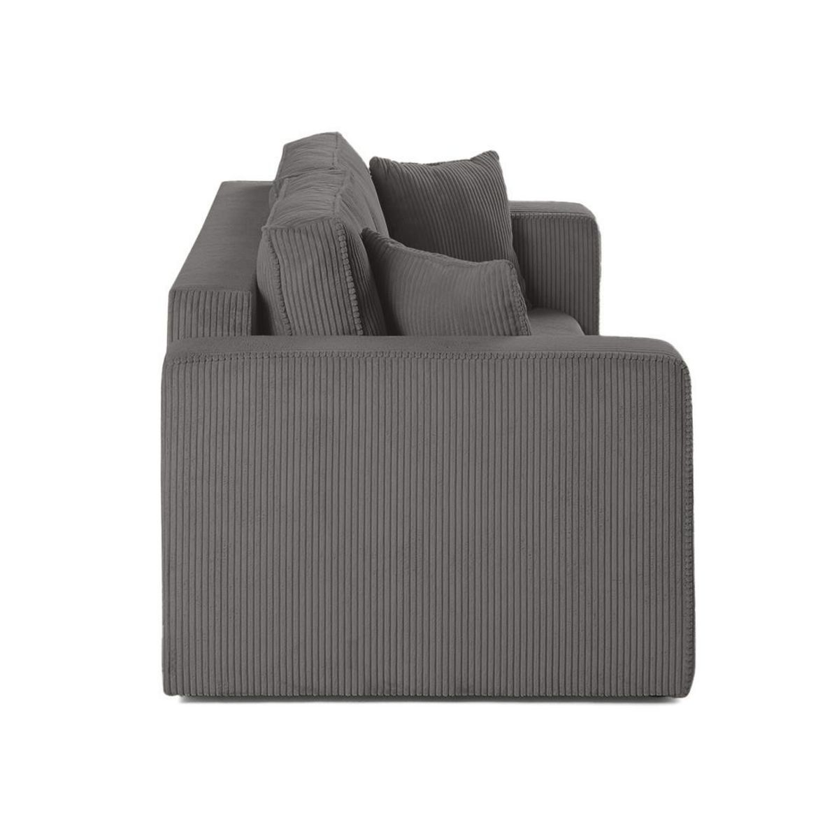 BEST MOBILIER Topaze - canapé droit 2 places - en velours côtelé