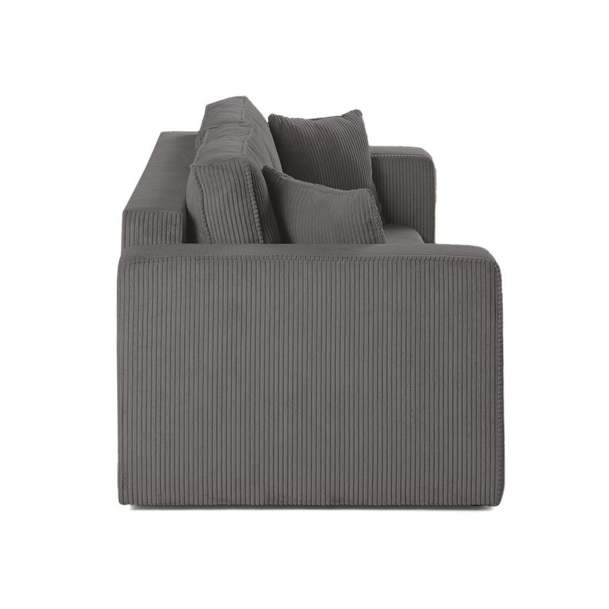 BEST MOBILIER Topaze - canapé droit 2 places - en velours côtelé