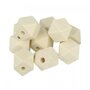 Artemio 10 perles en bois polygonales 15 mm
