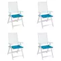 VIDAXL Coussins de chaise de jardin 4 pcs bleu 50x50x3 cm tissu oxford