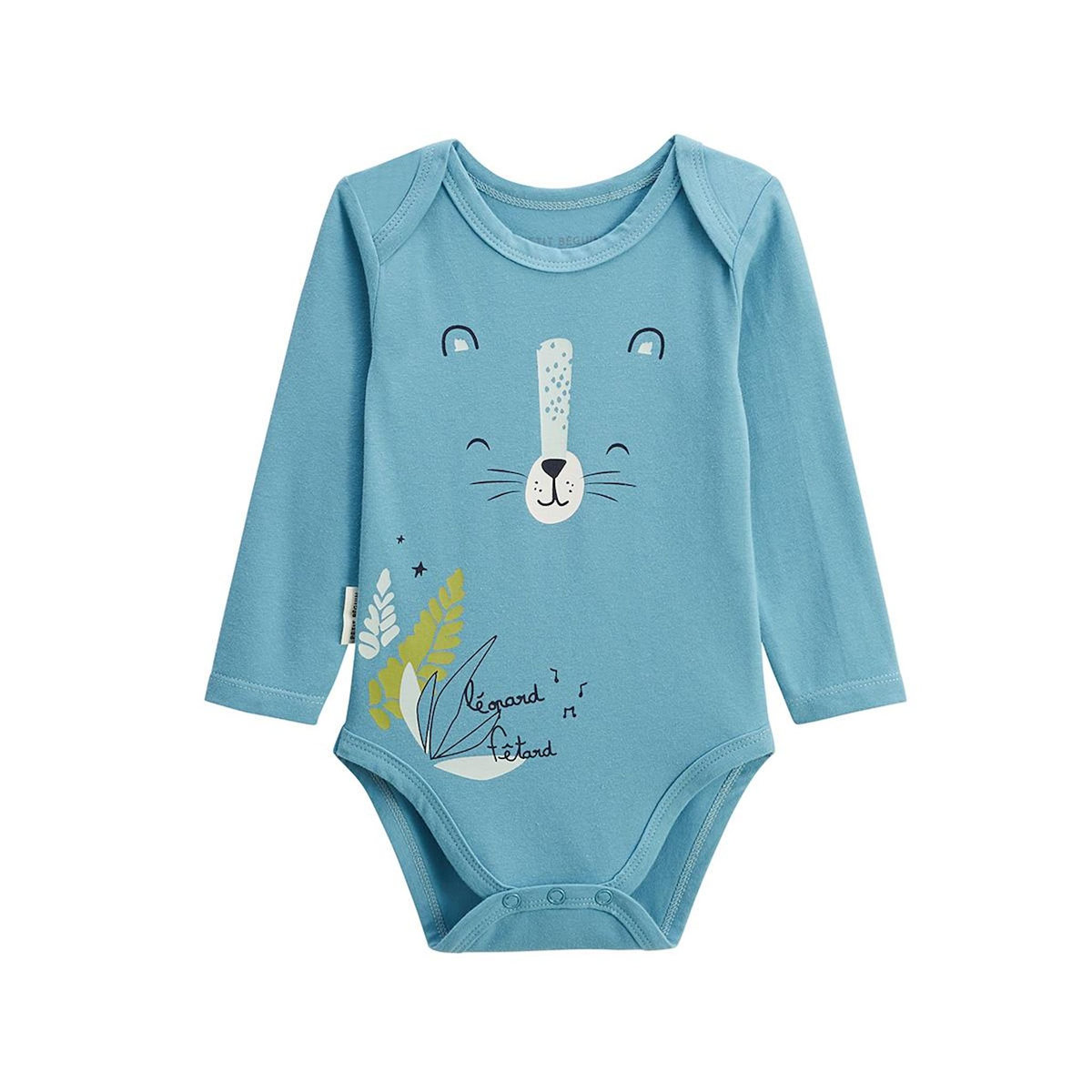 Petit Béguin Lot de 2 bodies bébé manches longues Oscar