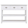 Voir la diapositive 2 : VIDAXL Buffet Blanc 108x30x76 cm Bois de Paulownia massif