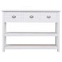 Voir la diapositive 2 : VIDAXL Buffet Blanc 108x30x76 cm Bois de Paulownia massif