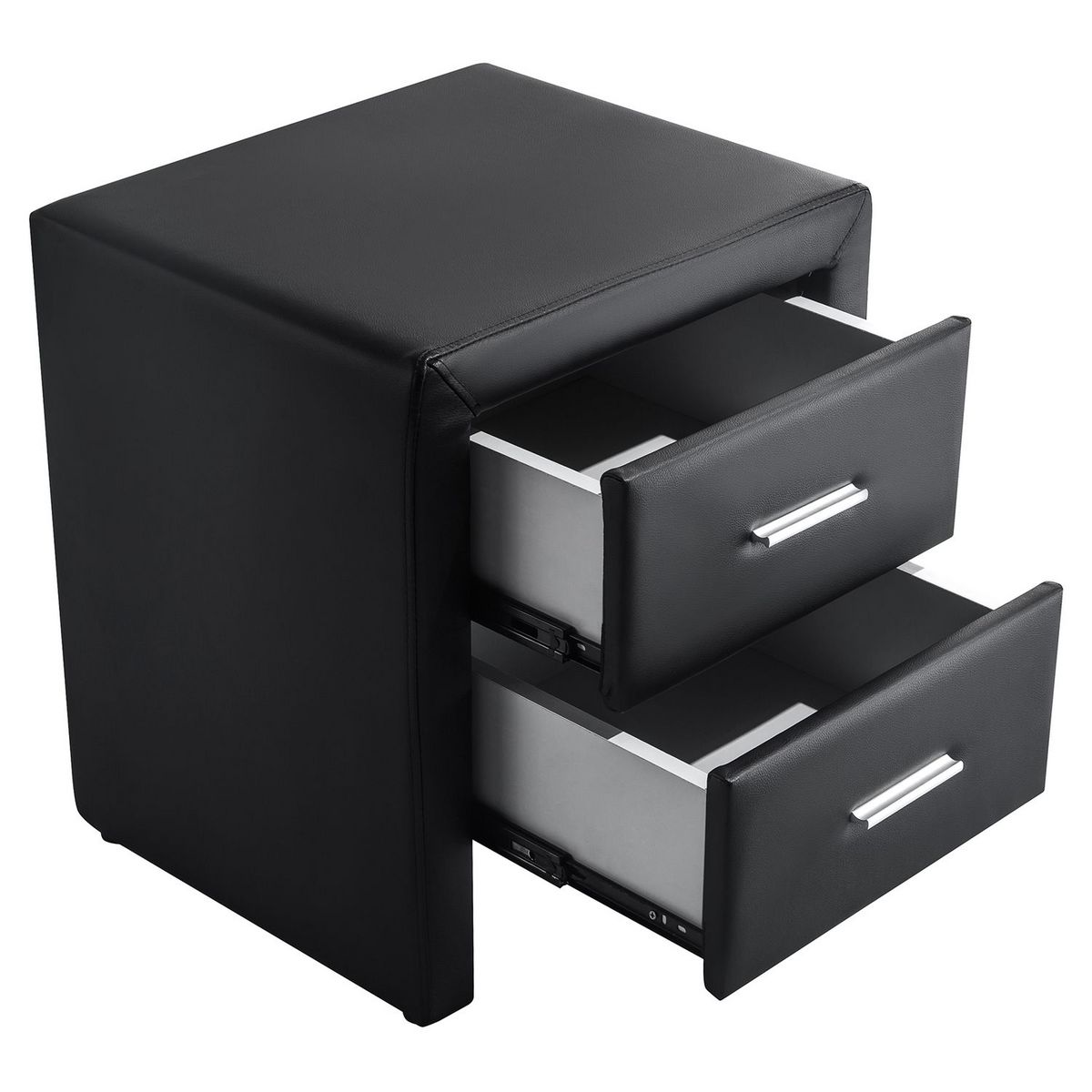 Table de chevet 2 tiroirs en PU LAGOA