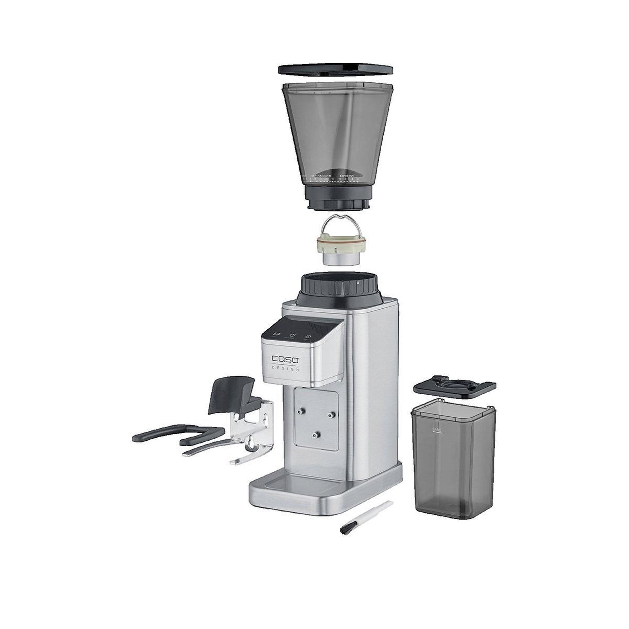Voir la diapositive 3 : caso Moulin à café caso BaristaChef Inox en acier inoxydable