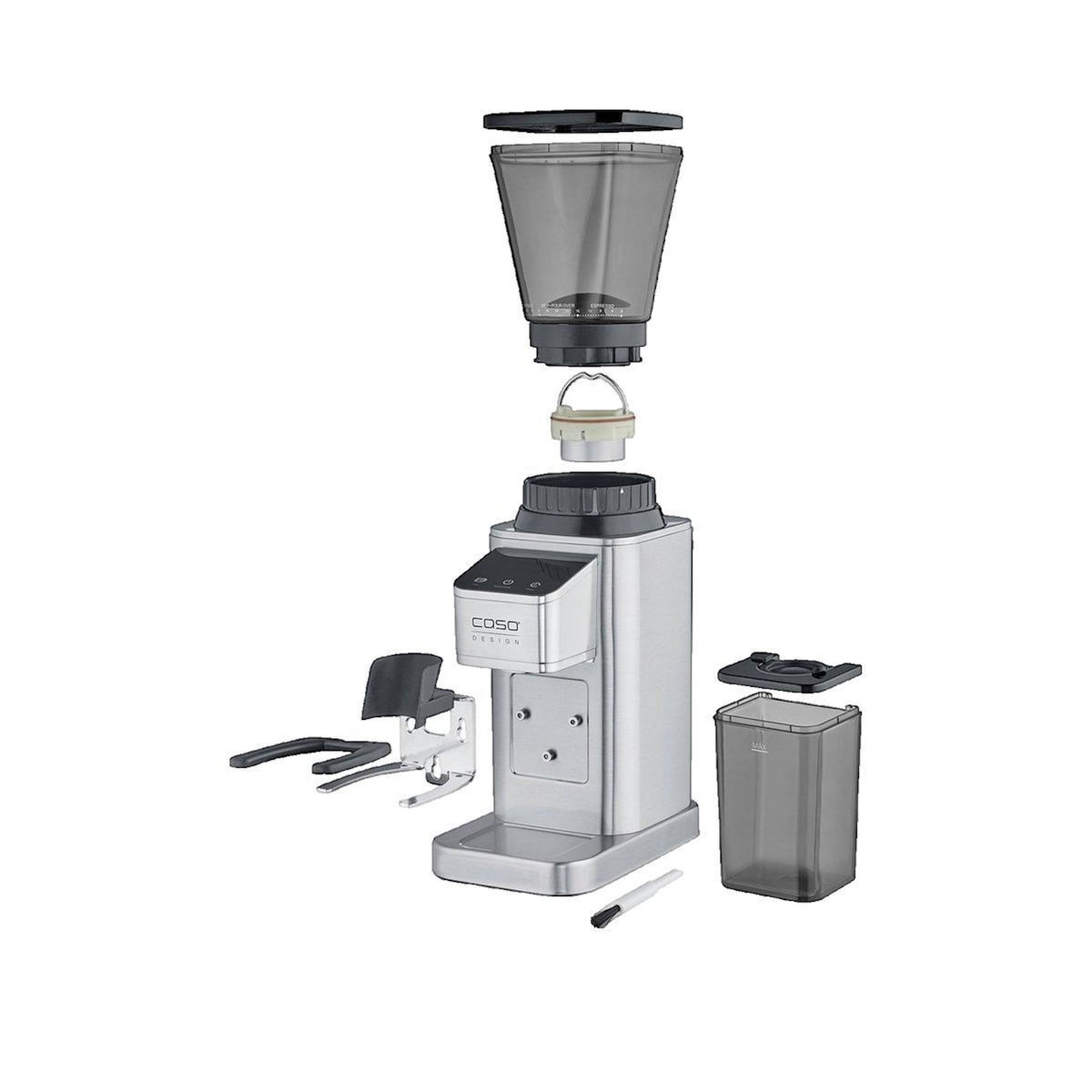 caso Moulin à café caso BaristaChef Inox en acier inoxydable