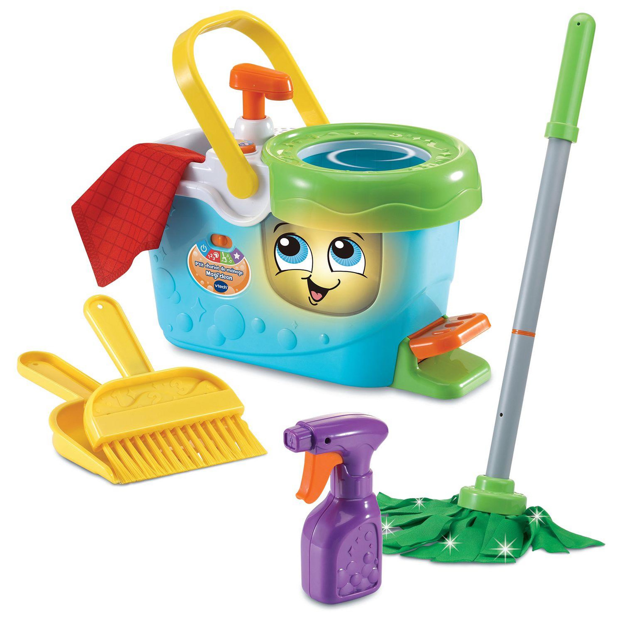 Voir la diapositive 2 : VTECH P'tit chariot de ménage Magi'Clean