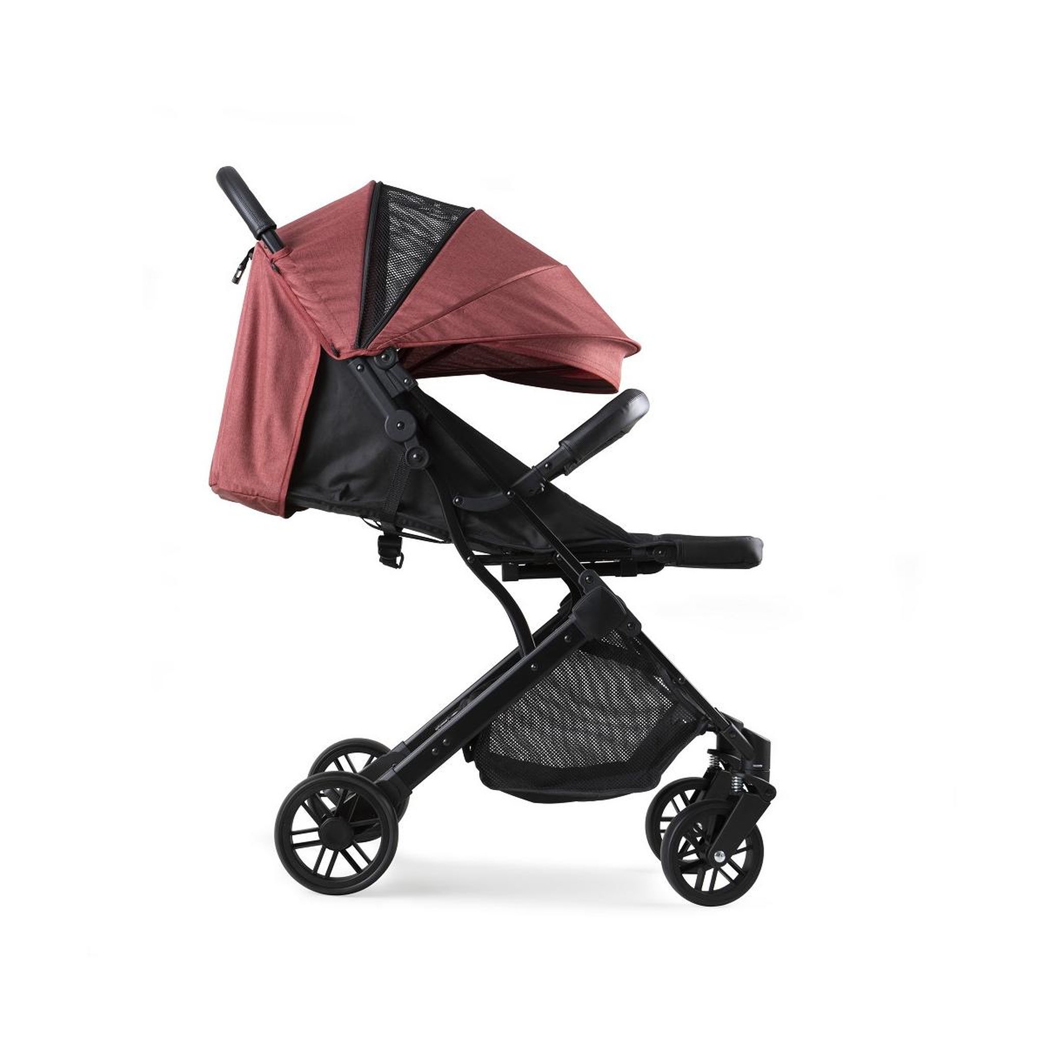 Voir la diapositive 2 : INTERBABY Poussette Mod. Minimum Space Plus Rouge