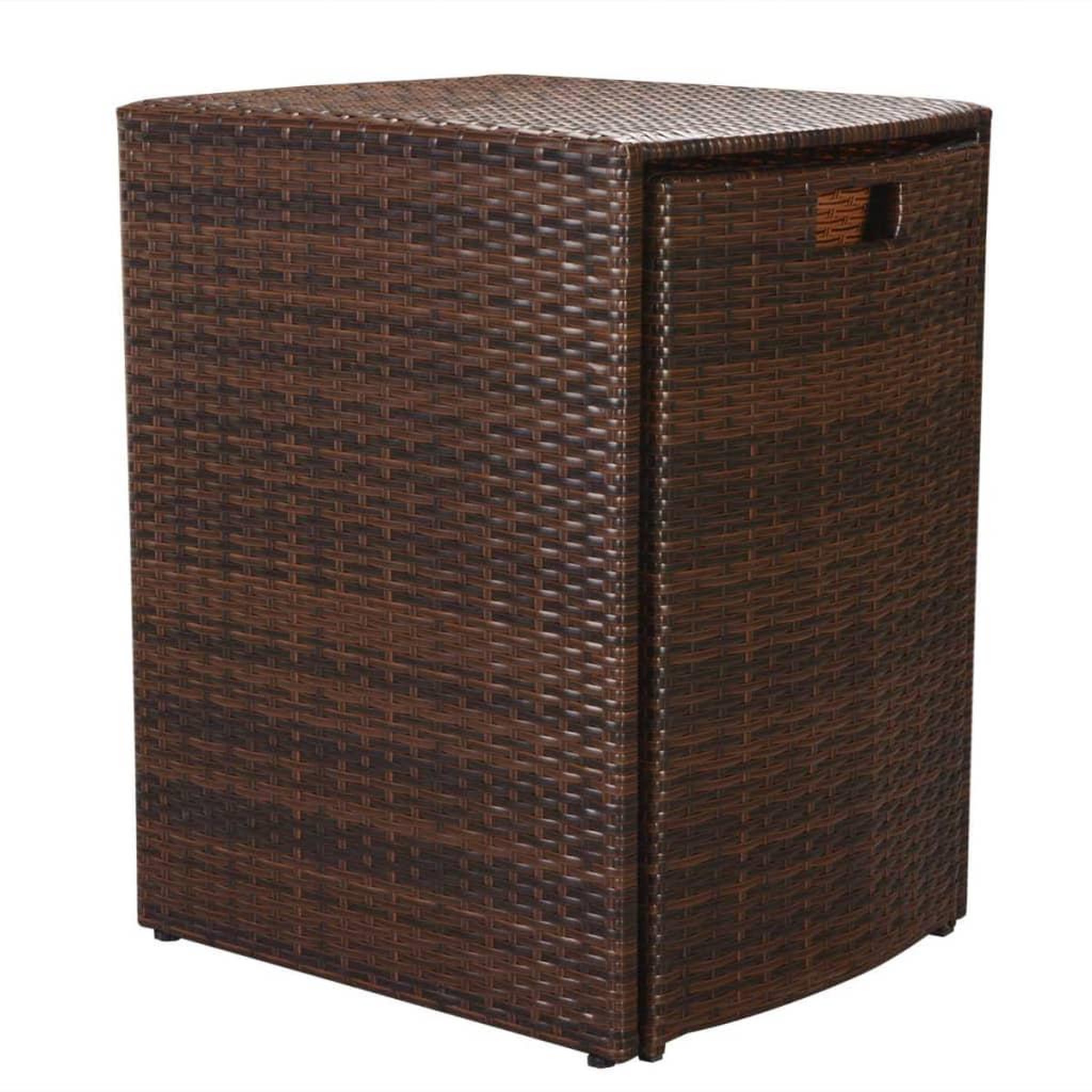 Voir la diapositive 4 : VIDAXL Ensemble de bistro 3 pcs avec coussins Resine tressee Marron