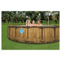 Voir la diapositive 2 : BESTWAY Piscine tubulaire ronde - Décor bois - 549x122cm - POWER STEEL™ SWIM VISTA