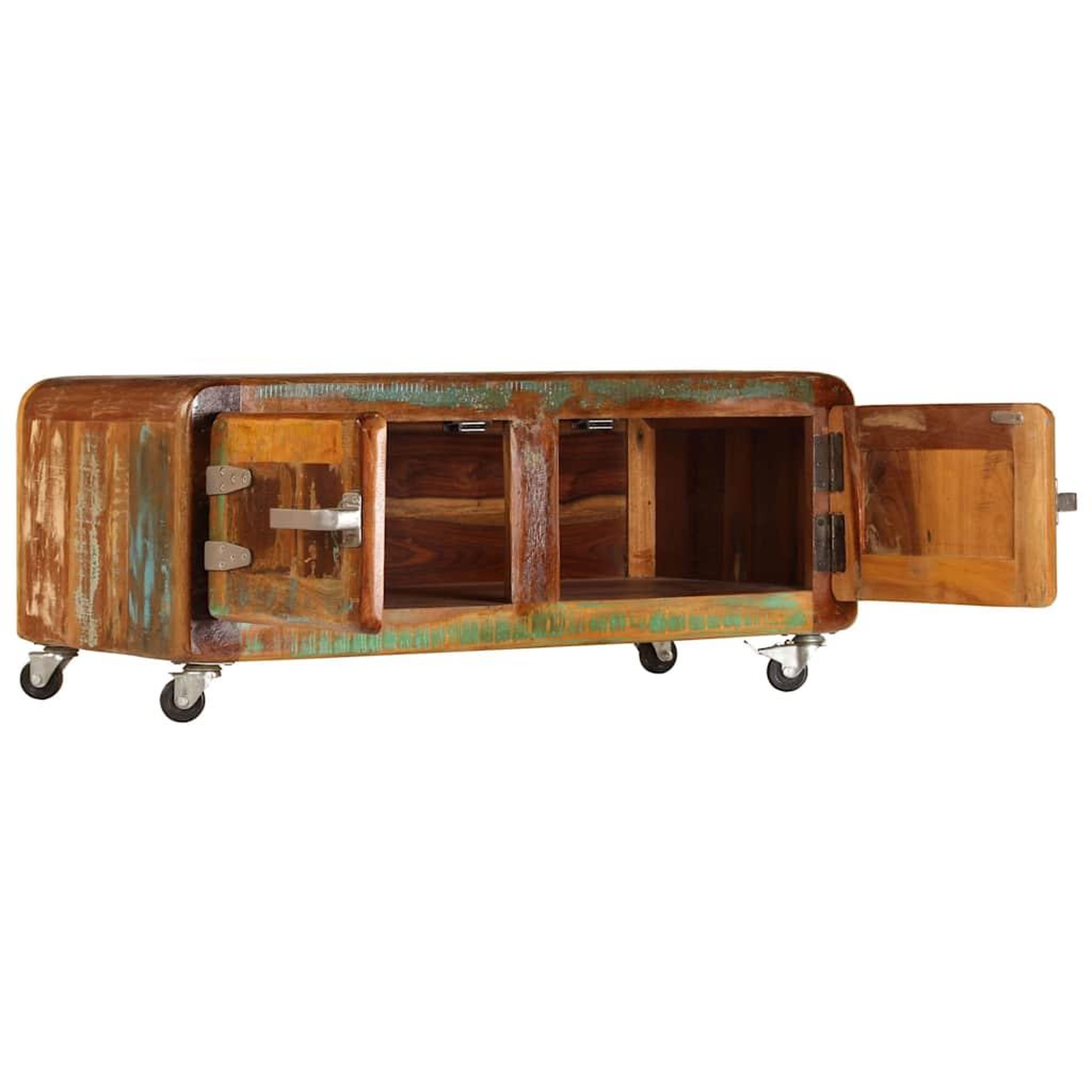 Voir la diapositive 4 : VIDAXL Table basse 85x55x40 cm bois de recuperation massif