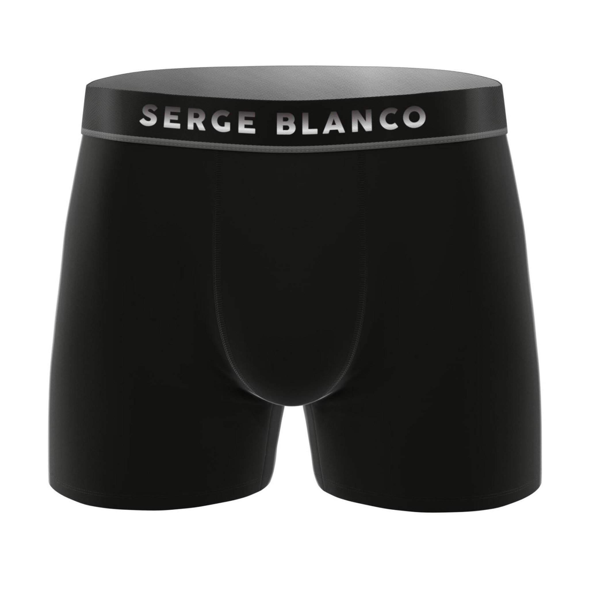 Voir la diapositive 5 : SERGE BLANCO Lot de 3 boxers homme uni modèle davis