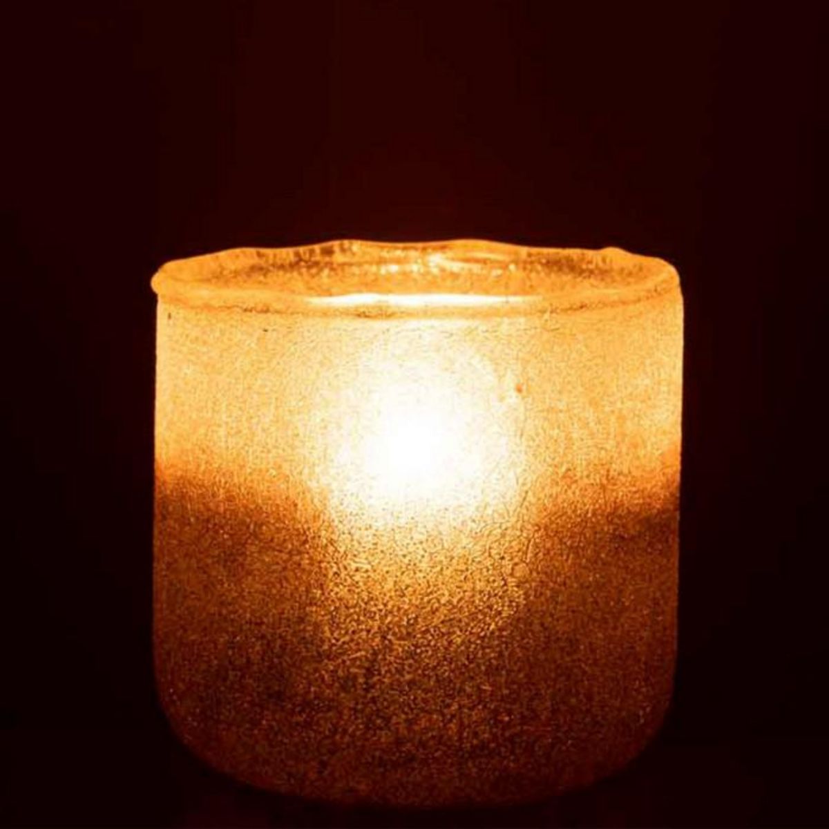 Paris Prix Photophore Design en Verre  Camille  14cm Rose