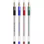 BIC Lot de 4 stylos bille pointe moyenne bleu/noir/rouge/vert CRISTAL GRIP