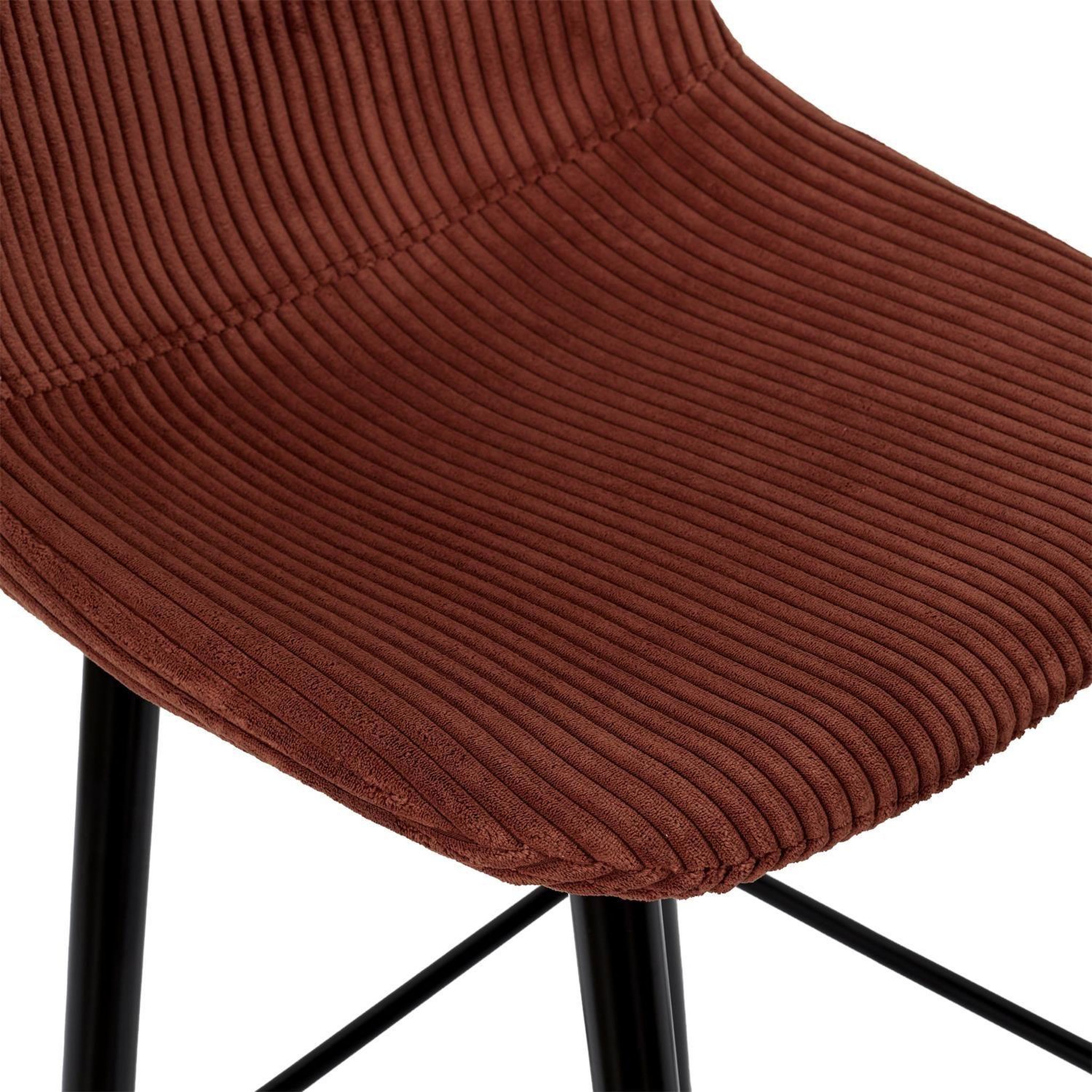 Voir la diapositive 6 : TOILINUX Lot de 2 chaises de bar côtelées scott