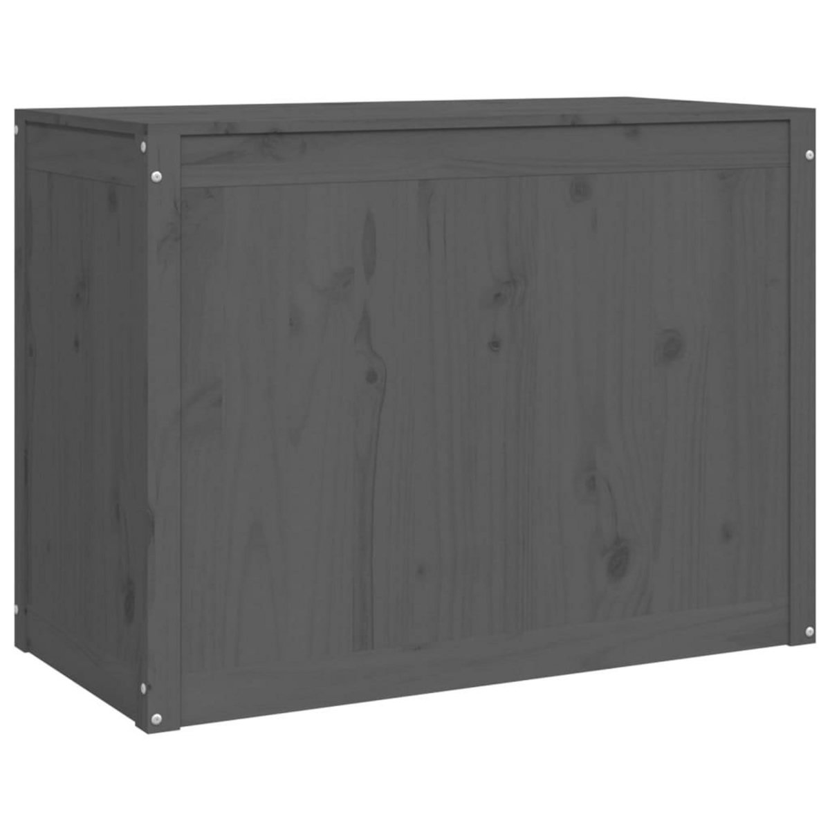 VIDAXL Boîte a linge Gris 88,5x44x66 cm Bois massif de pin