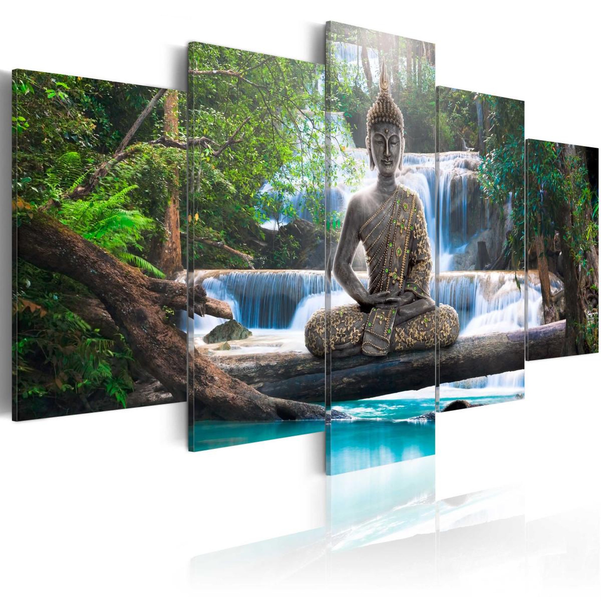 Voir la diapositive 1 : Paris Prix Tableau Imprimé  Buddha & Waterfall