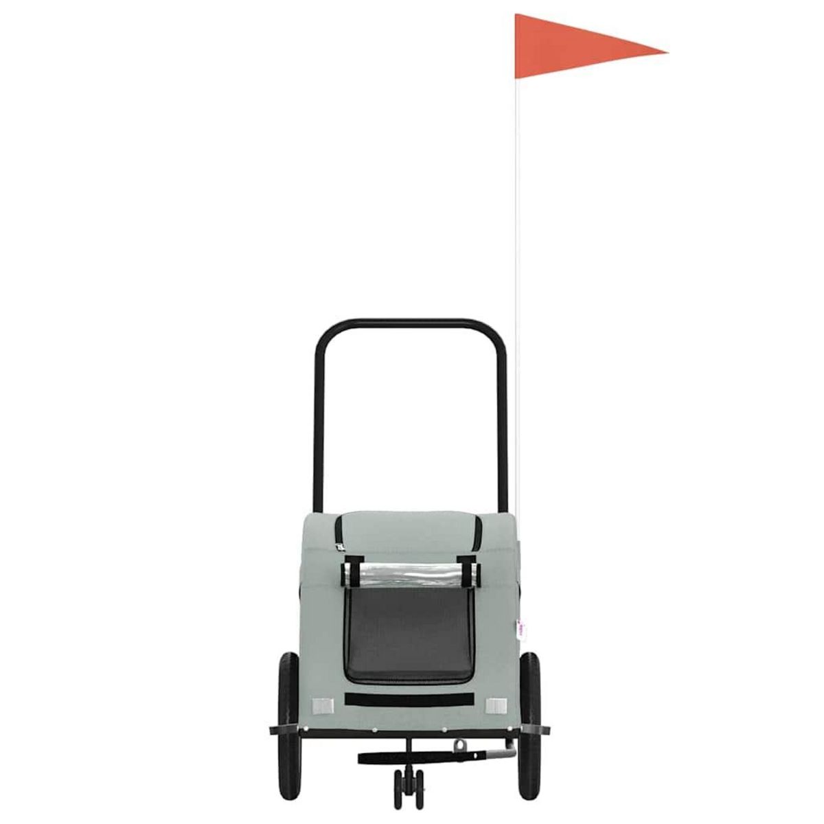 VIDAXL Remorque de velo pour animaux de compagnie gris