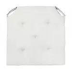 SOLEIL D'OCRE Dessus de chaise lin 40x40x4 cm LINEN blanc, par Soleil d'Ocre