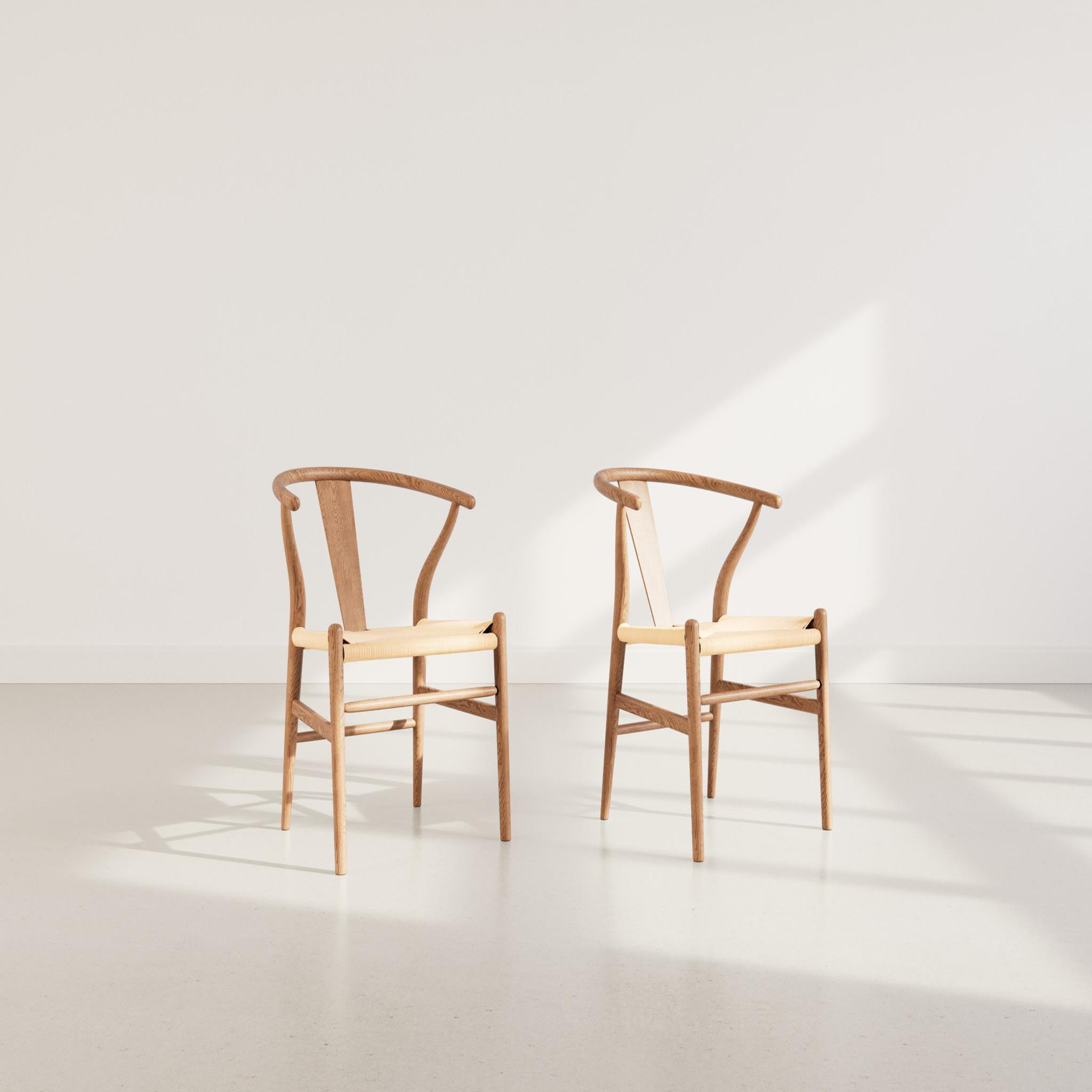 Voir la diapositive 2 : BEST MOBILIER Bergen - lot de 2 chaises - bois d'hêtre